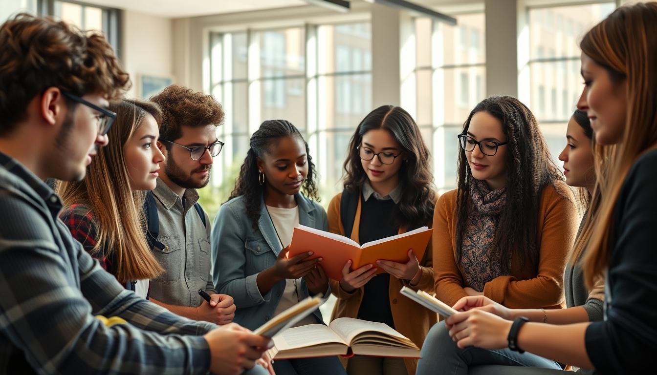 Students working in research laboratory